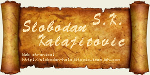 Slobodan Kalajitović vizit kartica